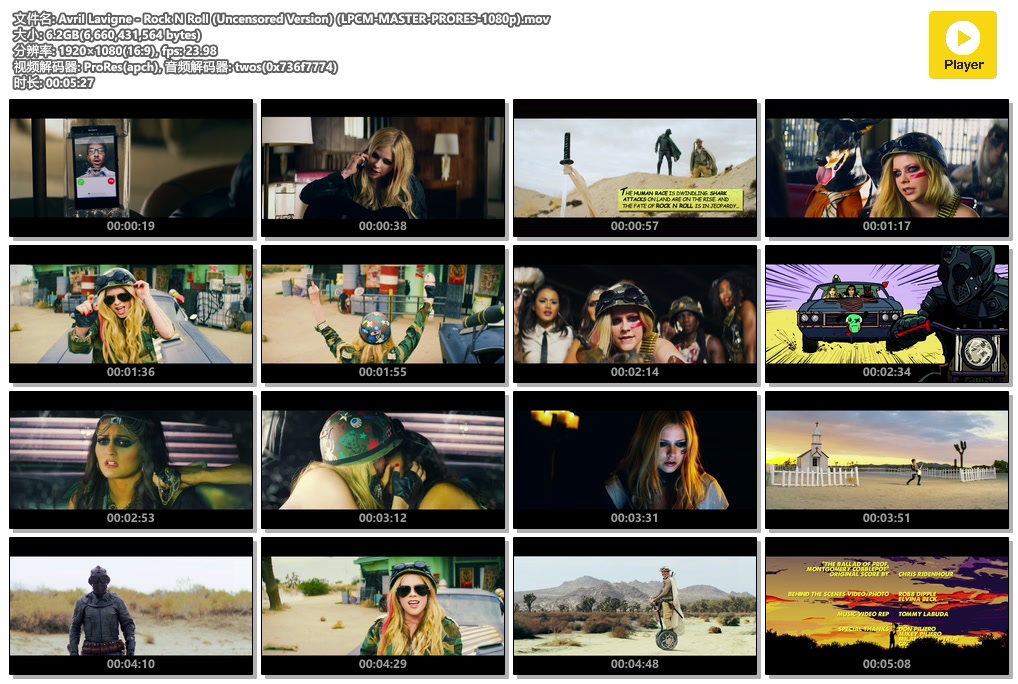 Avril Lavigne - Rock N Roll (Uncensored Version) (LPCM-MASTER-PRORES-1080p).mov