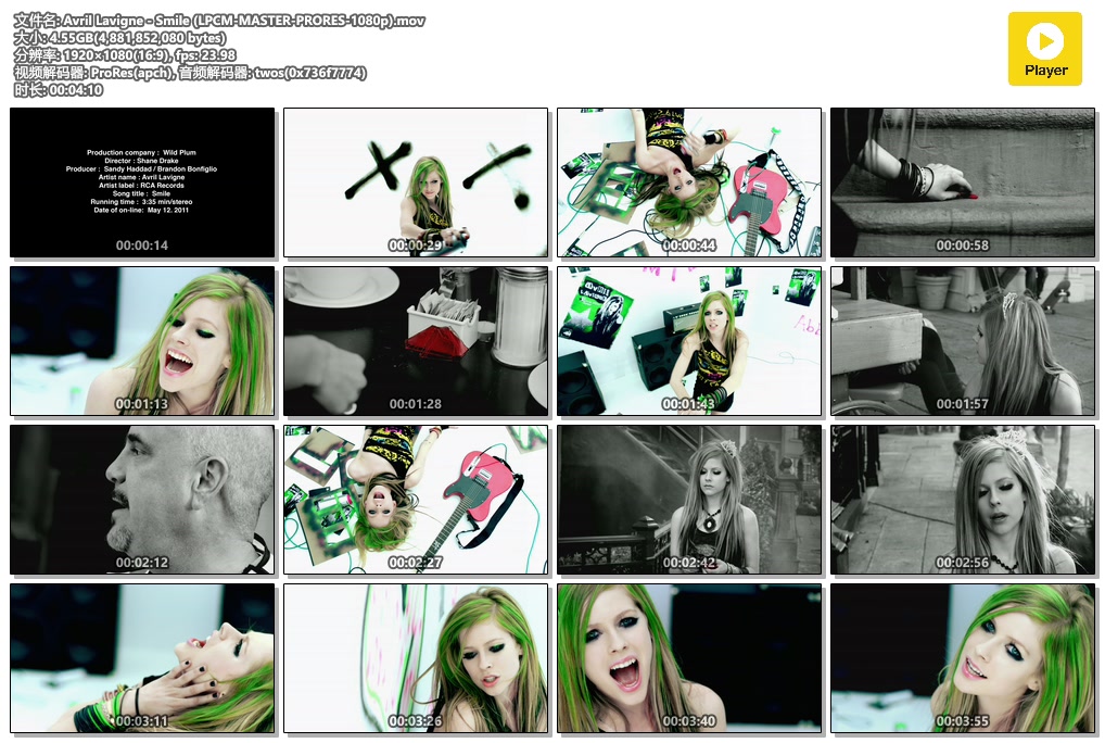 Avril Lavigne - Smile (LPCM-MASTER-PRORES-1080p).mov