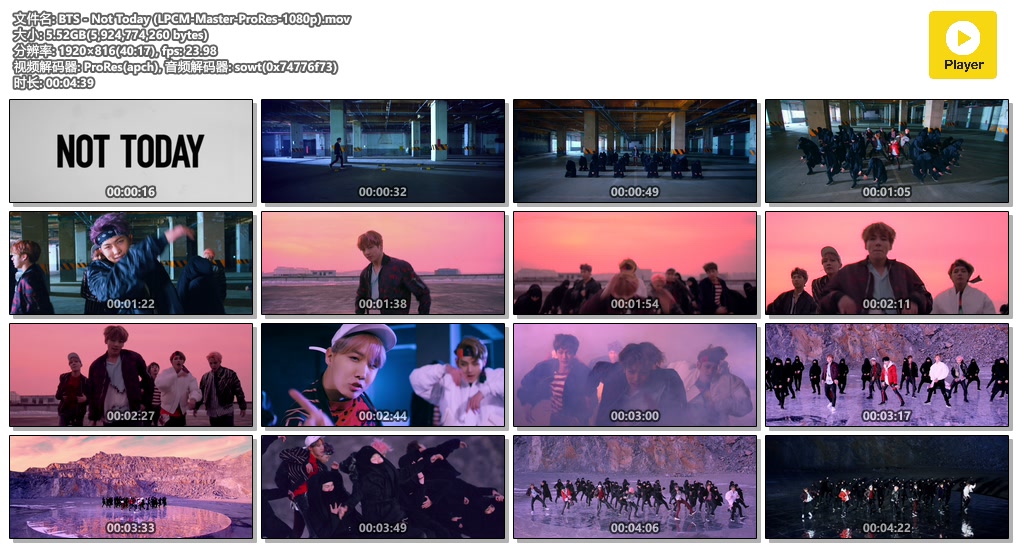 BTS - Not Today (LPCM-Master-ProRes-1080p).mov