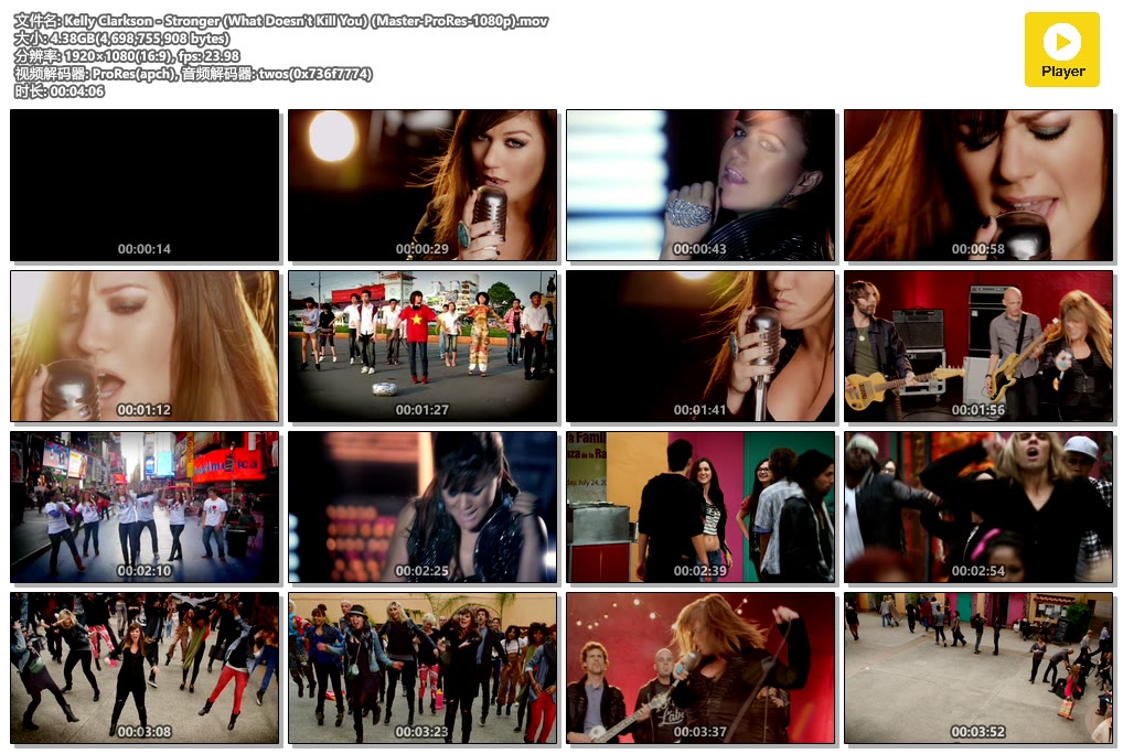 Kelly Clarkson - Stronger (What Doesn't Kill You) (Master-ProRes-1080p).mov