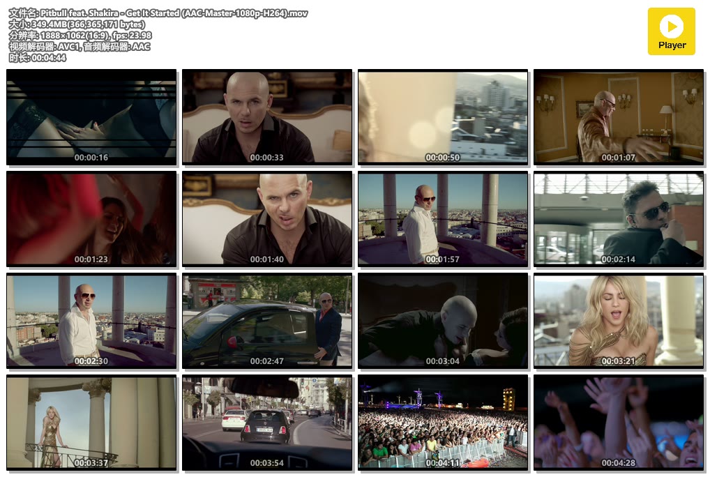 Pitbull feat. Shakira - Get It Started (AAC-Master-1080p-H264).mov