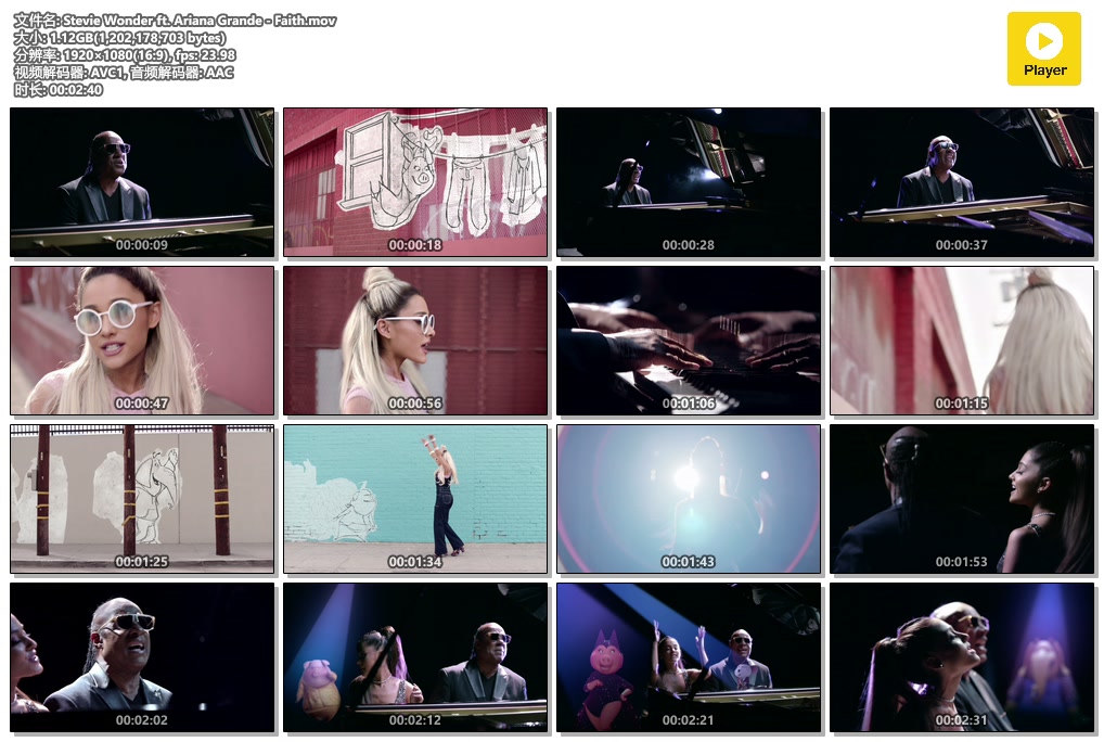Stevie Wonder ft. Ariana Grande - Faith.mov