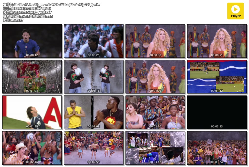 Shakira ft. Freshlyground - Waka Waka [MasterRip 720p].mkv