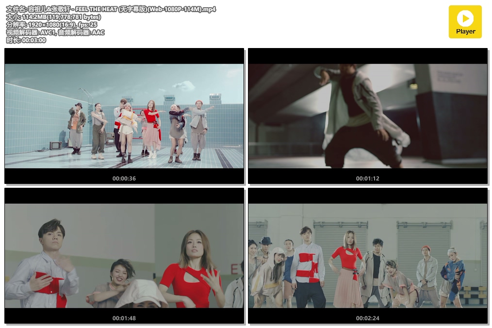 容祖儿&张敬轩 - FEEL THE HEAT (无字幕版)(Web-1080P-114M).mp4